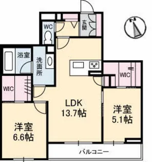 グランべレオ【2階】の間取り