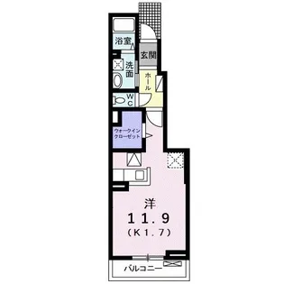 イーリス東唐津【1階】の間取り