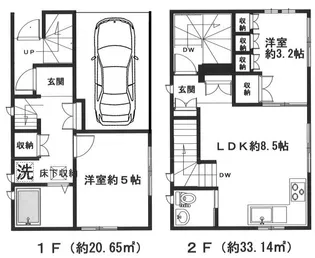 ウィステリア1・2階【1階】の間取り