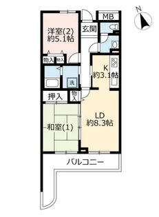 URシティコート元住吉【5階】の間取り
