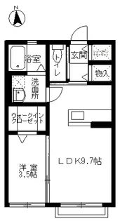 プリマフェリシア【1階】の間取り