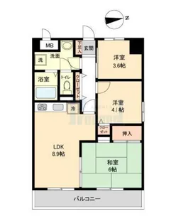 マンション白陽【5階】の間取り