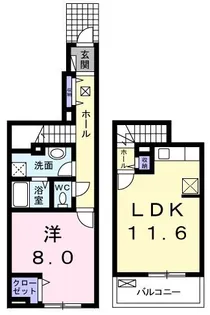 ラ シーマ カイト【1階】の間取り