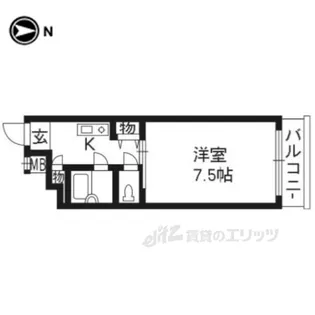 ロマネスク京都丹波口【3階】の間取り