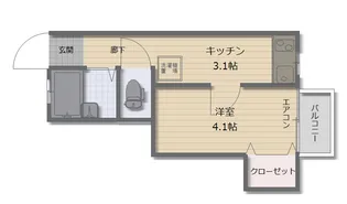 渚ハイツ なぎさりと【1階】の間取り