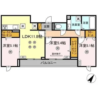 D-KISARIA WV【1階】の間取り