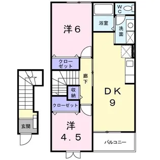 ハミングハイツI【2階】の間取り