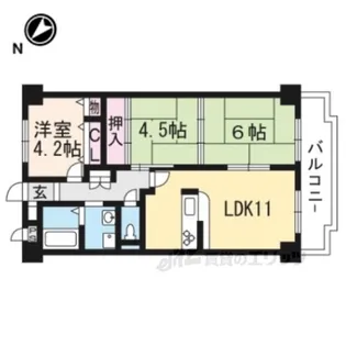 アミティエ近江八幡【4階】の間取り