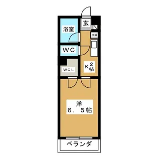 パルティール武蔵野【1階】の間取り