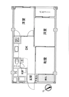 板橋コーポラス【3階】の間取り