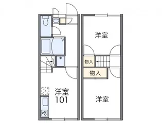 レオパレス吉春【1階】の間取り