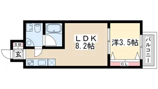 RIDGE江坂【1階】の間取り