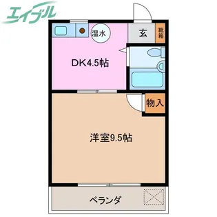 コーポ尾関【1階】の間取り