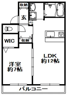 シャーメゾンリバーサイド北六甲【2階】の間取り