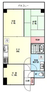 セザール武蔵高萩【3階】の間取り