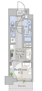 グランエール西日暮里SOUTH【2階】の間取り