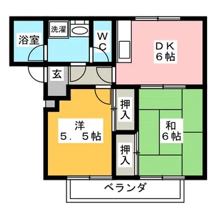 ジャルダン石川【1階】の間取り