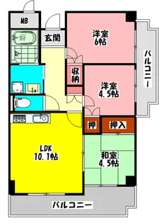 平安ハイツ【7階】の間取り