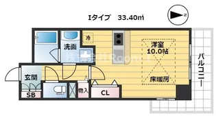 エスリード長堀タワー【9階】の間取り