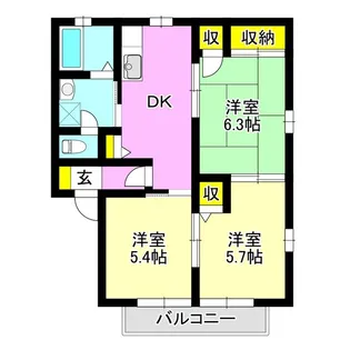 セリエA・B【2階】の間取り