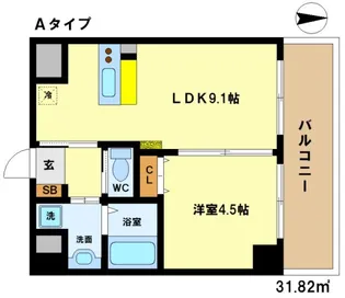 アーティクルズ【4階】の間取り