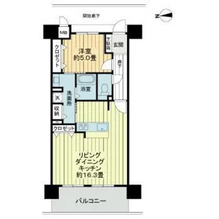 アルファライフ岡大医学部前2【8階】の間取り