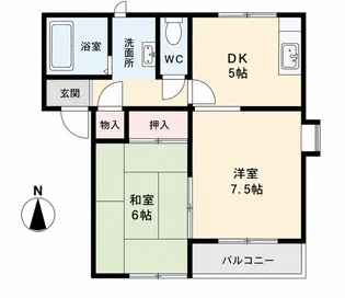 ヴィラカエデI【1階】の間取り