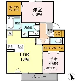 ウィステリア宮永【2階】の間取り