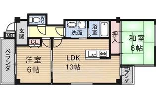 ビアンモア大池【2階】の間取り