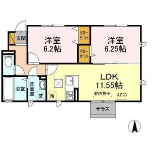 ルミエール【1階】の間取り