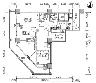 Jタワー西大井【22階】の間取り