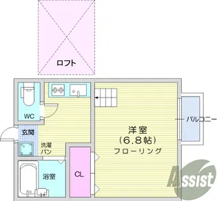 エクセルシャトー小松島【2階】の間取り