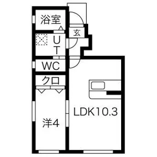 Crest尼沼B棟【1階】の間取り