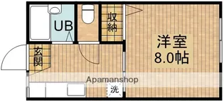 ハイツモンブランA【2階】の間取り