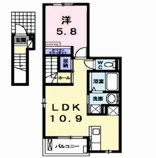 ベルハウス 安積【2階】の間取り