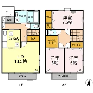 東京都江戸川区松本2【一戸建】の間取り