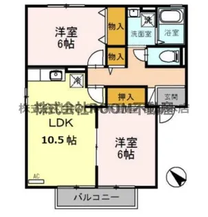 シェ・ドゥーブル A・B【1階】の間取り