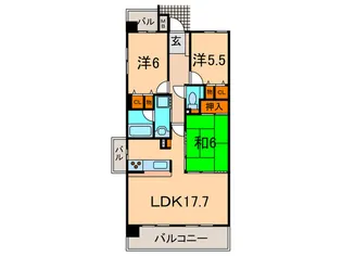 グロ-リアスヒルズ名東神丘町【4階】の間取り