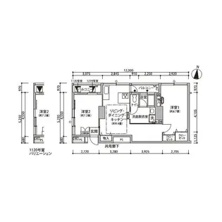 東雲キャナルコートCODAN11号棟【11階】の間取り