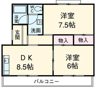 有賀ハイツ【1階】の間取り