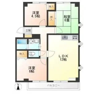 3LDKの間取り画像