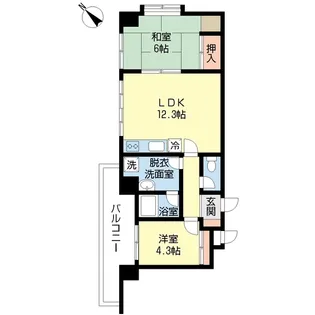 プラッツ22【5階】の間取り