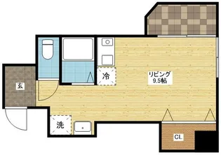 ハピーロード赤迫一番館【4階】の間取り