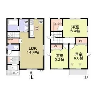 愛知県名古屋市名東区猪高台1【一戸建】の間取り