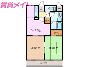 ピースハイツ【4階】の間取り