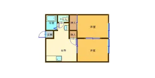 リバーサイド津山2【1階】の間取り