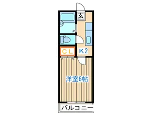 オアシス長町B【2階】の間取り