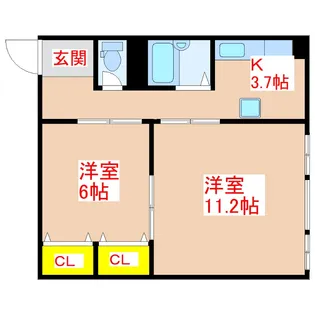 日専連ビル【9階】の間取り