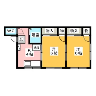 高上ハイツ【1階】の間取り