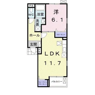 アルバ湘南A【1階】の間取り